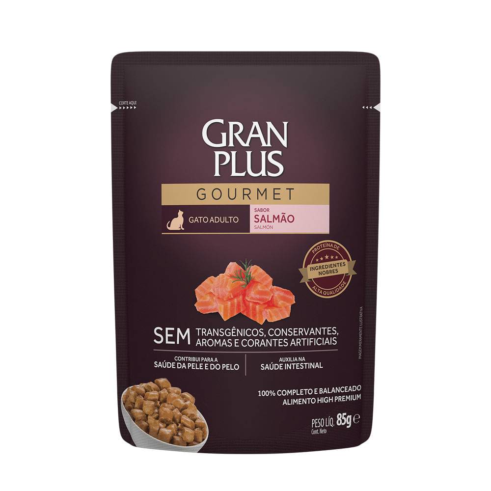 Affinity · Sachê para gatos salmão gran plus (85 g)