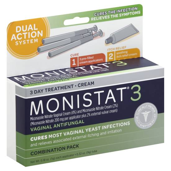 Monistat Dual Action System Vaginal Antifungal Cream