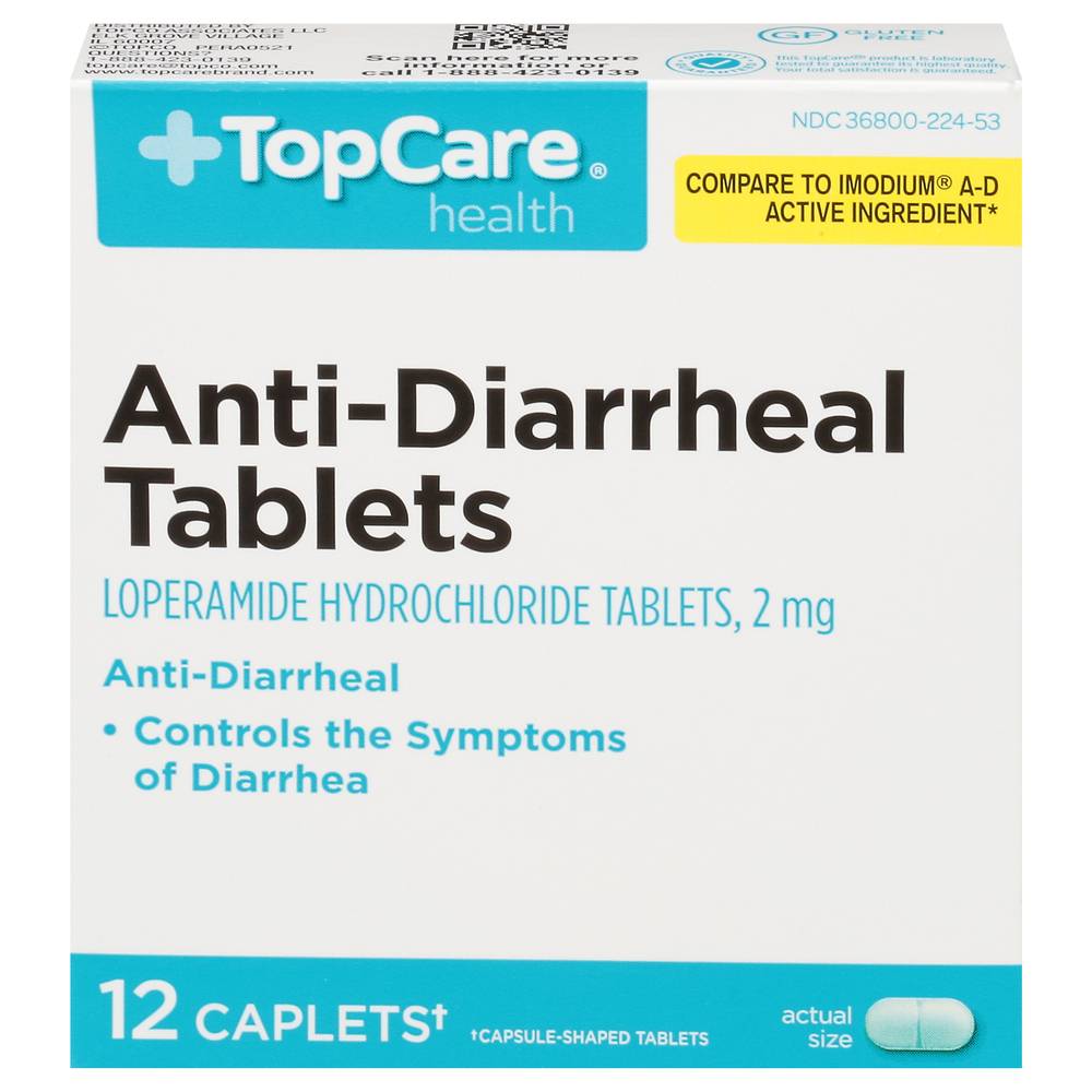 Topcare Anti-Diarrheal Tablets (12 ct)