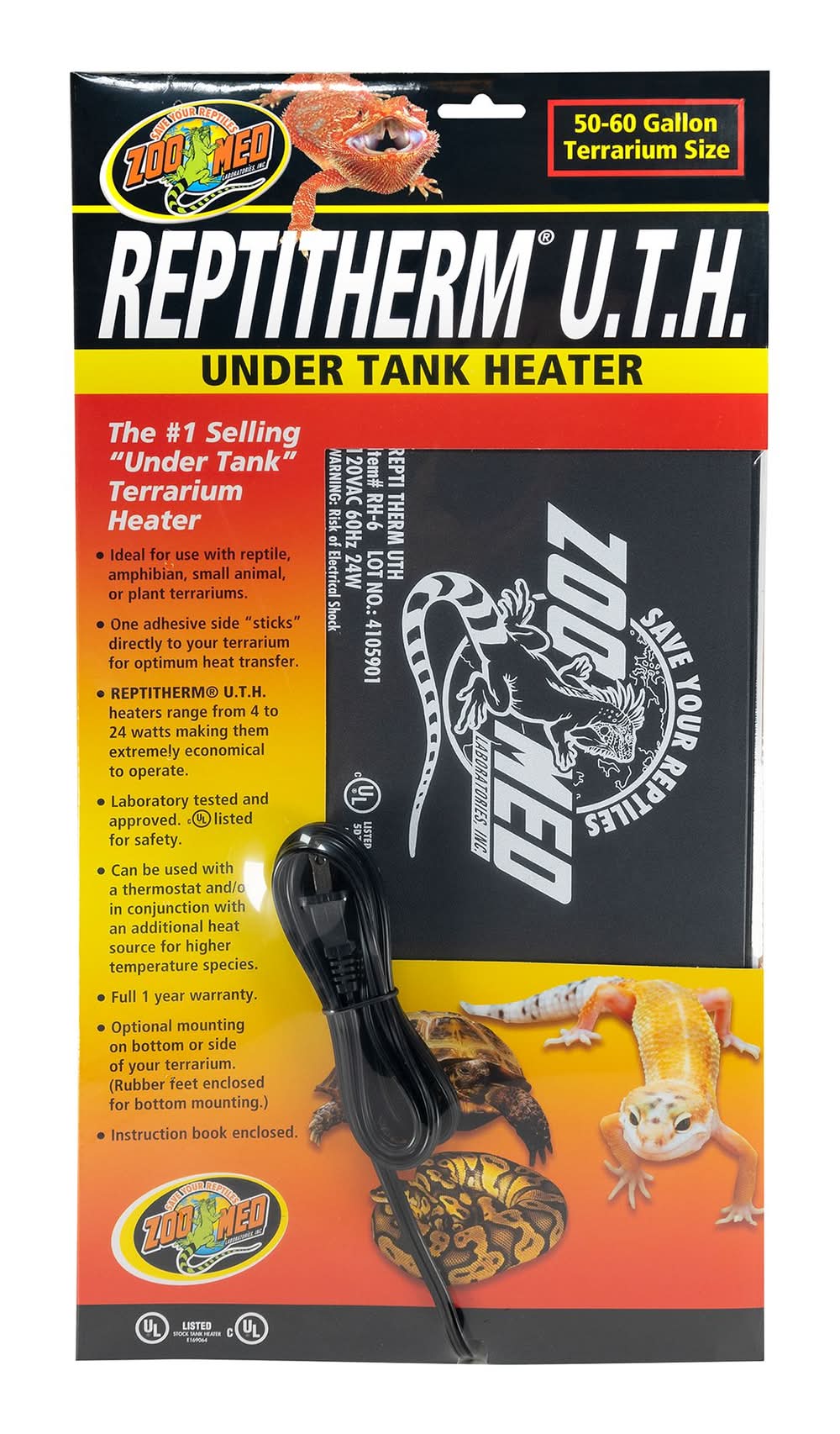 Zoo Med Repti Therm Reptile Under Tank Heater (Size: 24W)