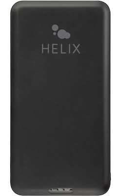 Helix Power Bank With Dual Usb a Ports 10000 Mah, Black