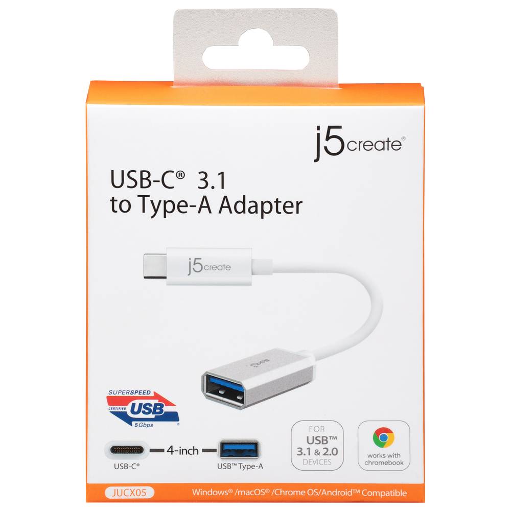 J5create Usb-C 3.1 To Type-A Adapter