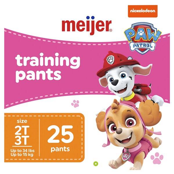 Meijer Girl 2t/3t Jumbo Training Pants (25 ct)