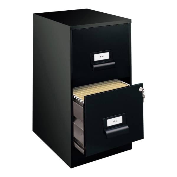 Realspace Black Metal 18 D Vertical 2-drawer File Cabinet