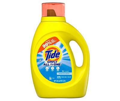 Tide Simply Clean & Fresh Liquid Laundry Detergent (92oz)