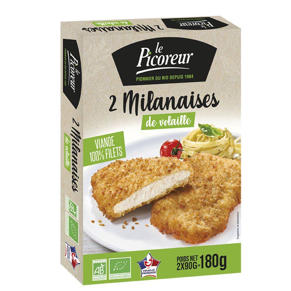 Escalopes de volaille milanaises 180g - LE PICOREUR - BIO