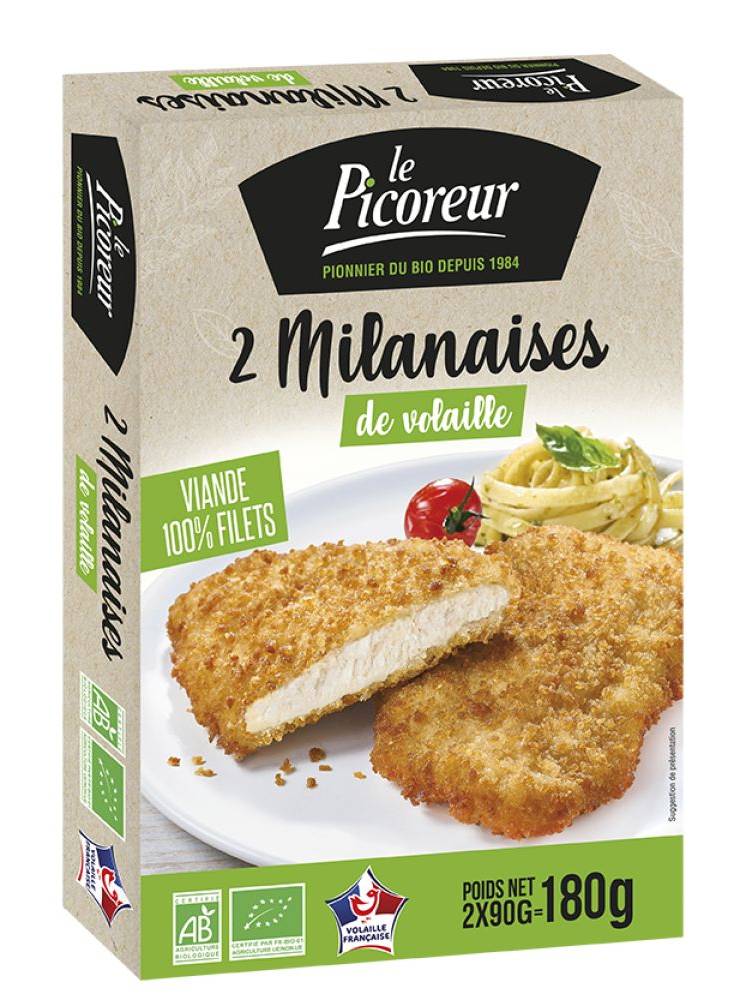 Escalopes de volaille milanaises 180g - LE PICOREUR - BIO