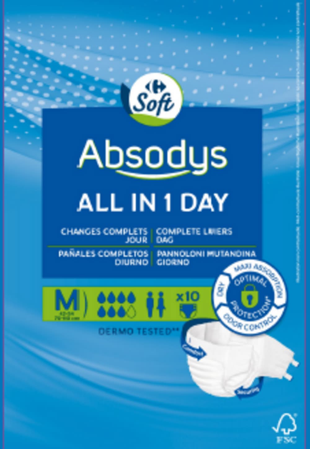Carrefour - Absodys change incontinence adulte, Medium (10)