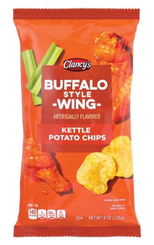 Clancy's Buffalo Wings Flavored Kettle Chips (8 oz)