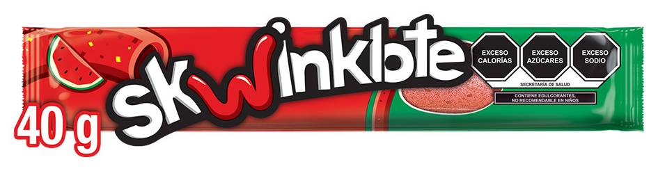 Skwinklote · Tira de dulce enchilado con relleno, sandía (40 g)
