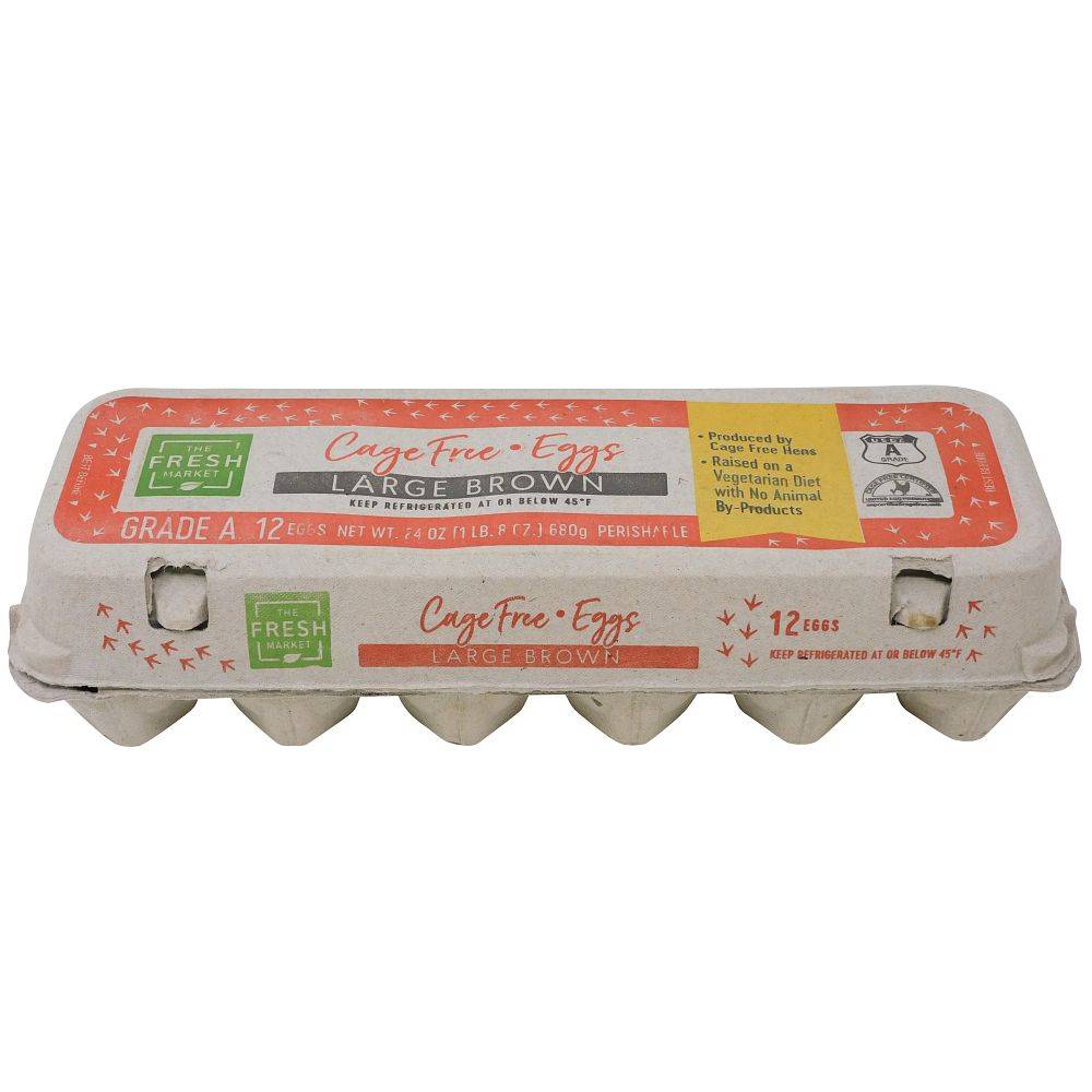 The Fresh Market Large Brown Cage Free Eggs (1.5 lbs)