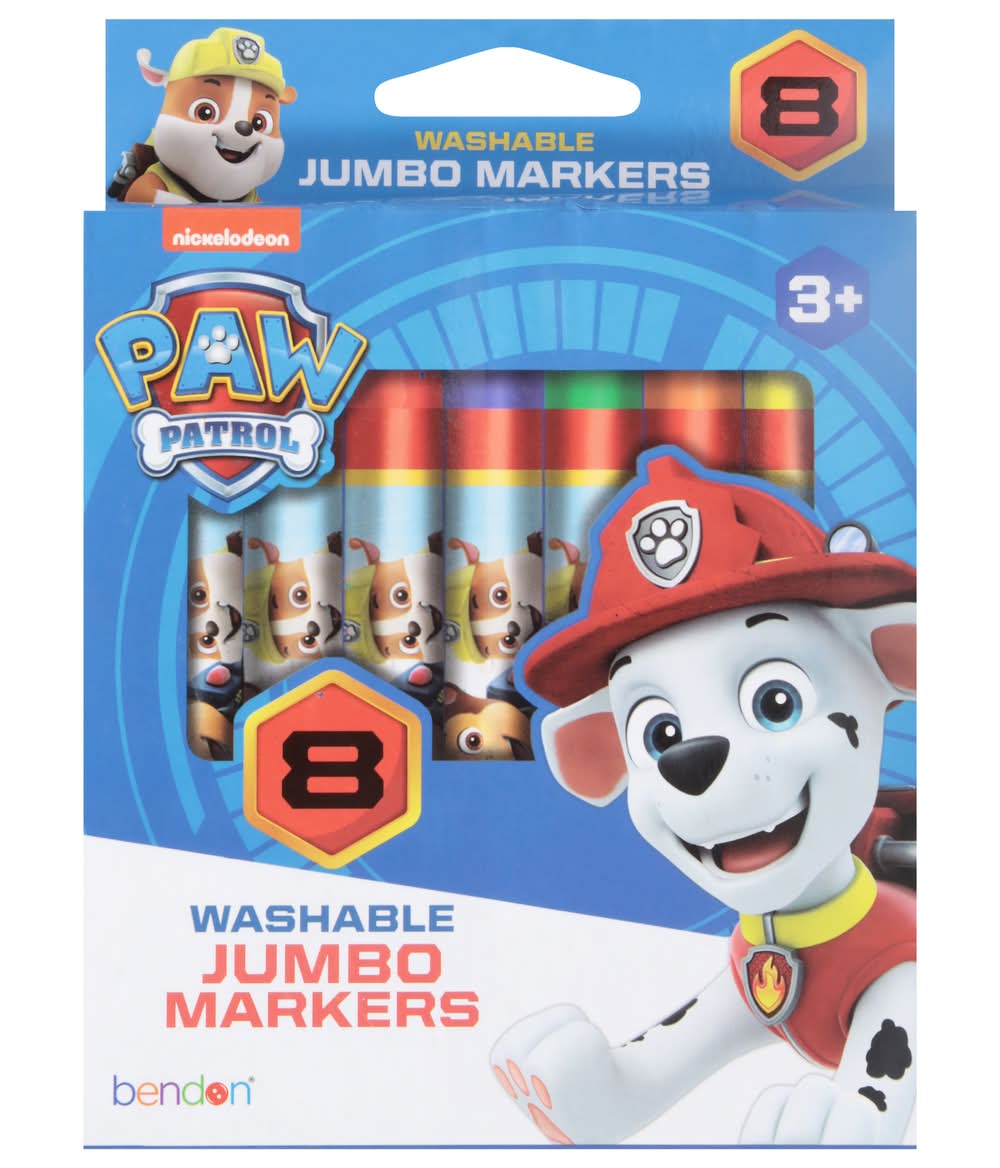 PAW Patrol Jumbo Washable Markers 3+ Years (8 ct)