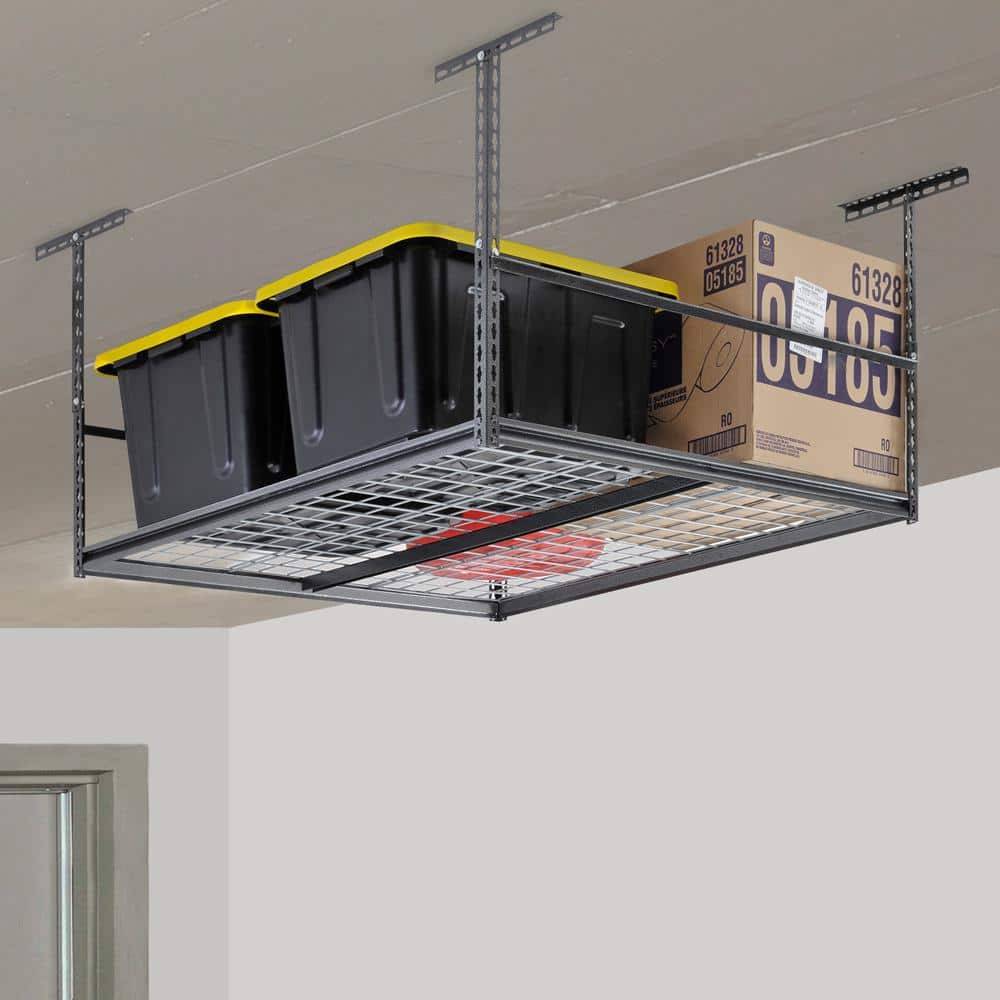 Muscle Rack Silver Vein Heavy-Duty Steel Overhead Garage Storage Ceiling Rack With Wire Deck 47 In. W X 28 In. H X 47 In.