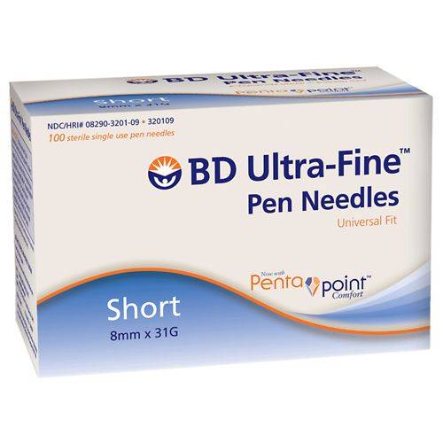 Becton Dickinson Ultra-Fine Pen Needles Short - 100.0 ea