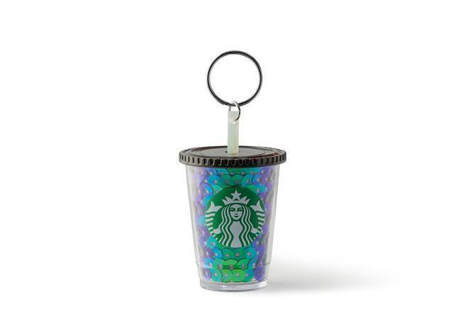 Keychain Cold Cup Green Sequins