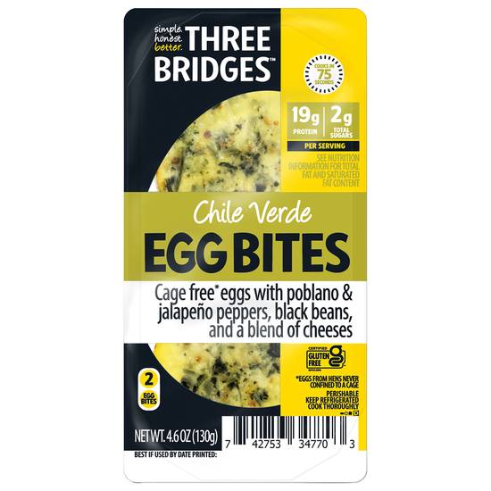 Three Bridges Chile Verde Egg Bites (2 ct)