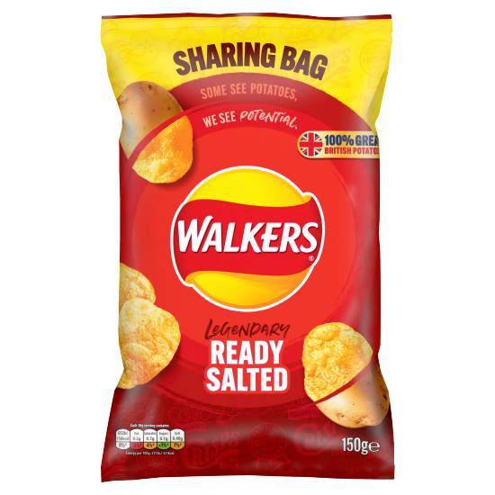 Walkers Ready Salted Sharing Crisps (150g)