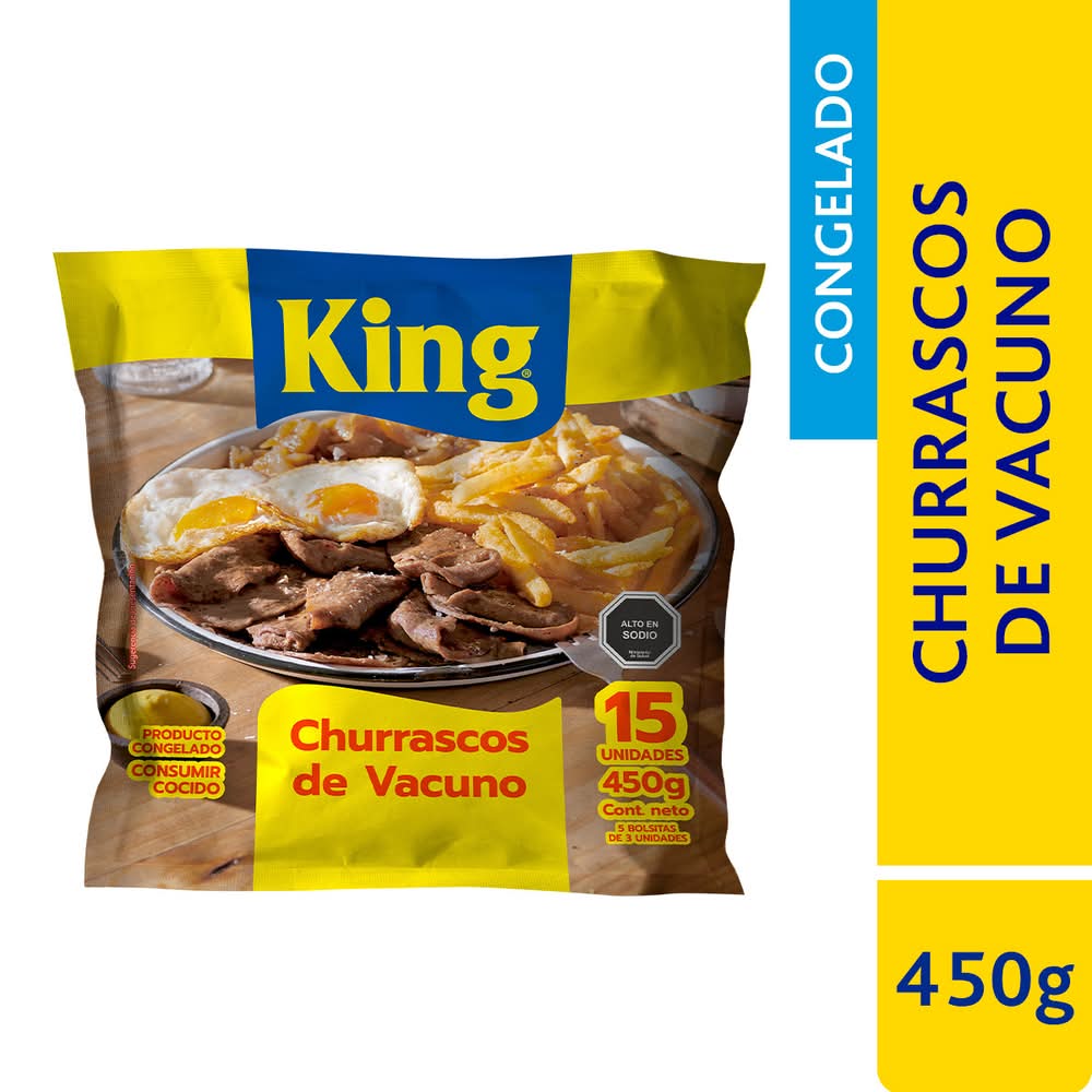 King · Churrascos congelados de vacuno (15 un)