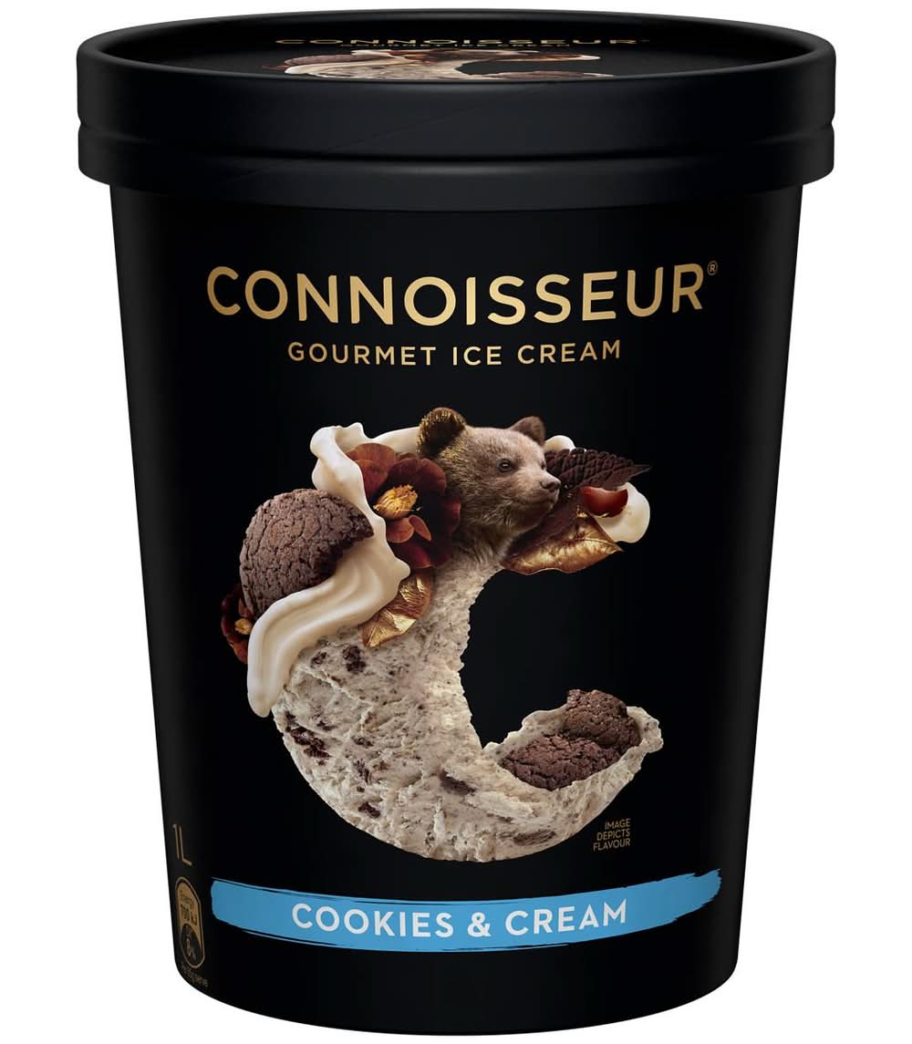 Connoisseur Cookies & Cream Ice Cream 1L