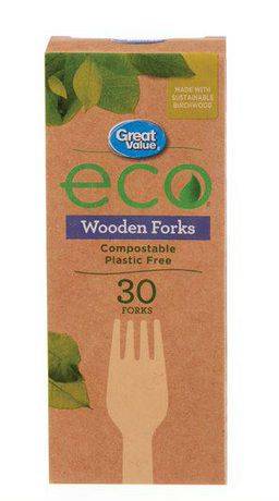 Great Value Eco Compostable Wooden Forks