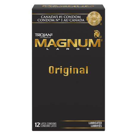 Trojan Magnum Original Premium Lubricated Condoms (12 units)