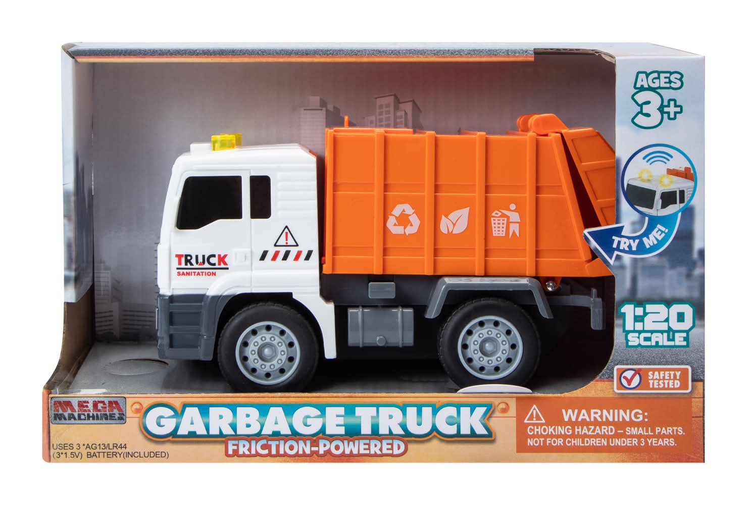 Mega Machines Friction-Powered Vehicle Toy Garbage