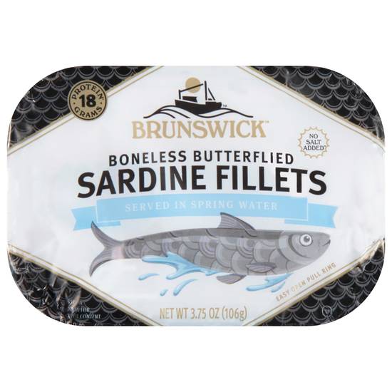 Brunswick Boneless Butterflied Sardine Fillets in Spring Water