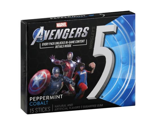 5 Gum · Marvel Avengers Peppermint Cobalt Sugar Free Gum (15 ct)