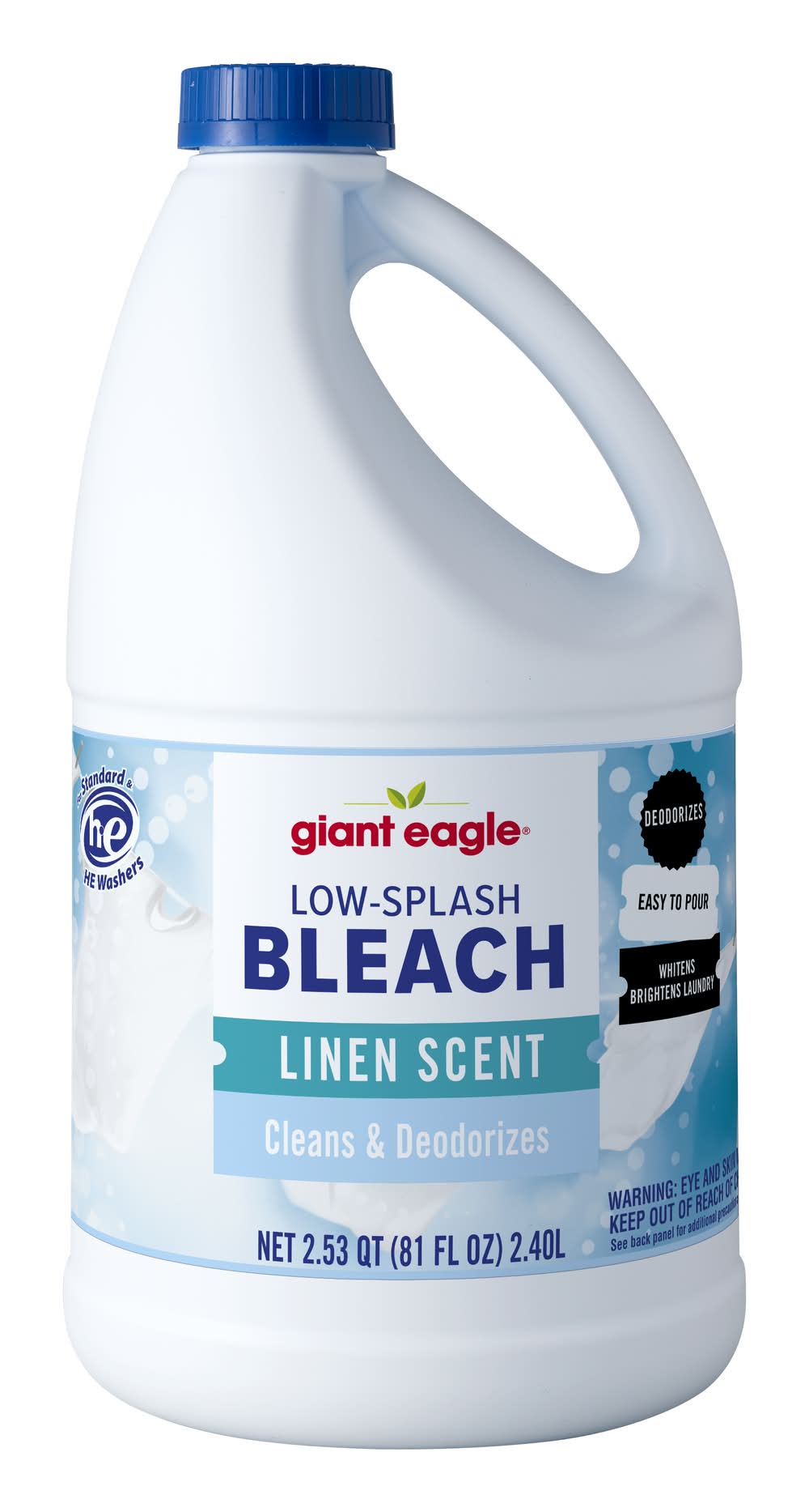Giant Eagle Low Splash Bleach, Linen (81 fl oz)