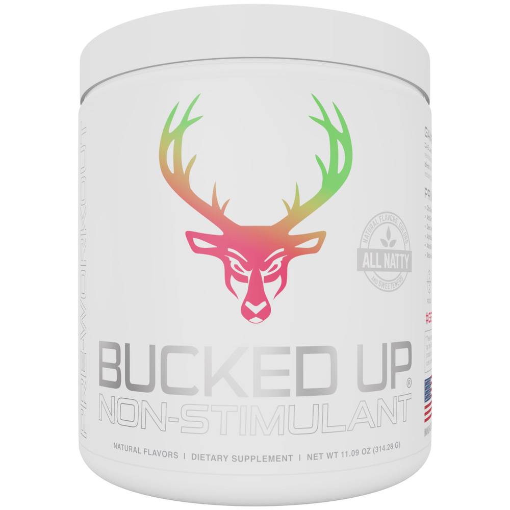 Bucked Up Non-Stim Preworkout Powder, Strawberry Kiwi (11.09 oz)