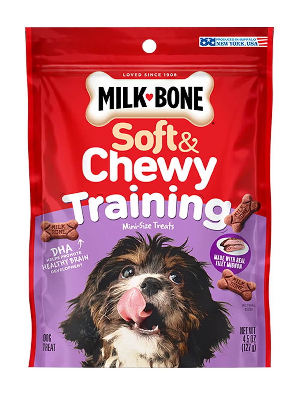 Milkbone All Life Stages Soft & Chewy Beef Training Dog Treats - 4.5 oz (Size: 4.5 Oz)