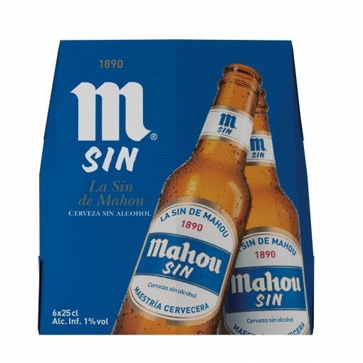 MAHOU SIN ALCOHOL FRIA 25cl (PACK DE 6) + PATATAS GRATIS