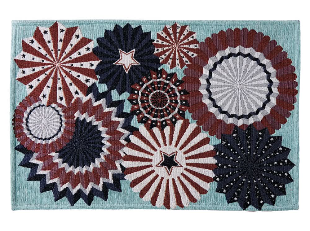 KIRKTON HOUSE Rosettes Chenille Mat, 20" X 30"