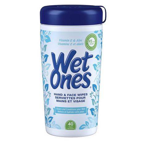 Wet Ones Vitamin E & Aloe Hand & Face Wipes (40 units)
