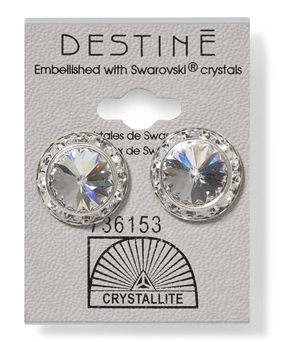 Crystallite Destine Clear Rs Rivoli Crystal Earring