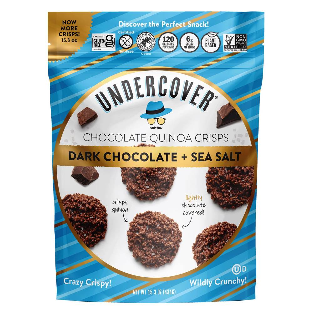 Undercover Chocolate Dark Chocolate Quinoa Crisps, 15.3 oz