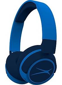 Altec Lansing Kid-Safe 2-in-1 Wired/Wireless Ambient Sound Over-Ear, Bluetooth, Knight Blue (MZX4410-KBLU)
