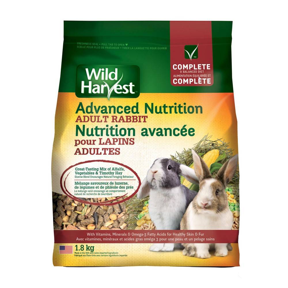 Wild harvest nourriture avancée pour lapins adultes (1,8 kg) - advanced nutrition adult rabbit food (1.8 kg)