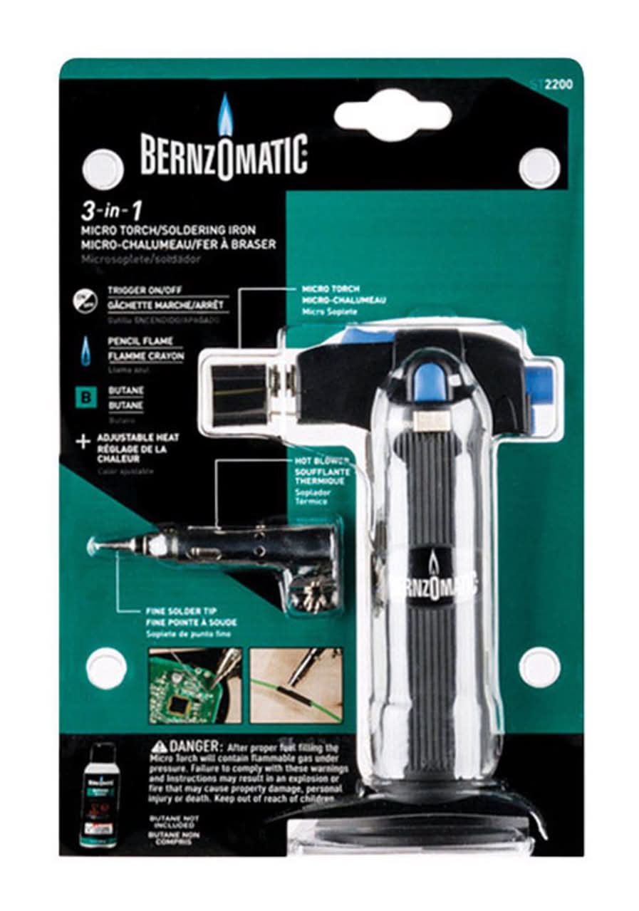 Bernzomatic 5-1/2 Oz 3-In-1 Torch Kit 1 Pc Butane