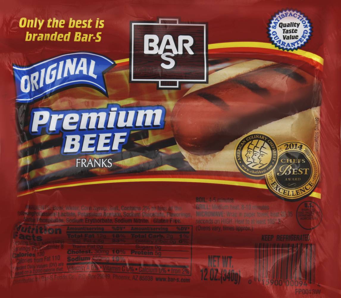 Bar-S Beef Franks Sausages (12 oz)