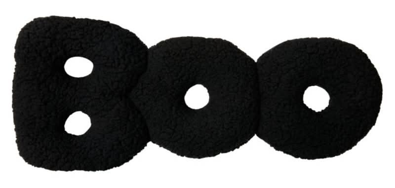 The Halloween Collection Boo Halloween Pillow, 12x20 in, Black