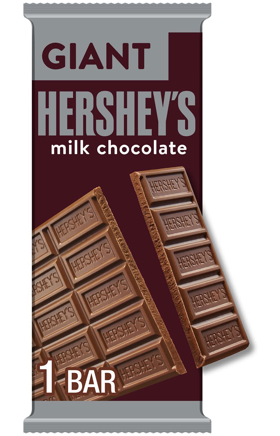 Hershey's Giant Size Milk Chocolate Bar (7.56 oz, 25 ct)