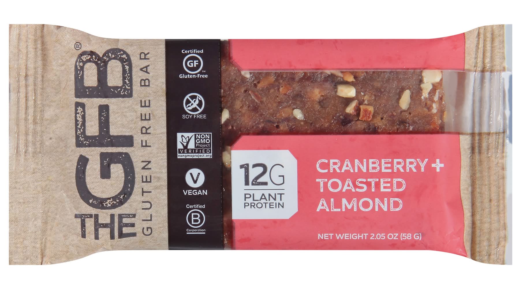 The Gfb Cranberry Toasted Almond Gluten Free Bar (12 ct, 2.05 oz)