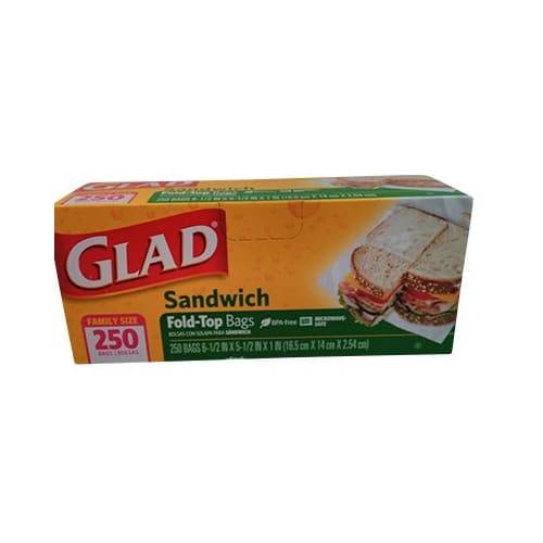Glad Fold Top Sandwich Bags (250 ct)