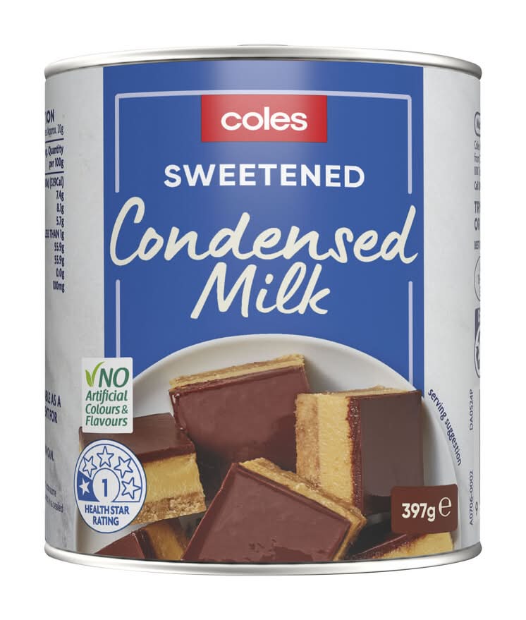 Coles Sweetened Condensed Milk (397g)