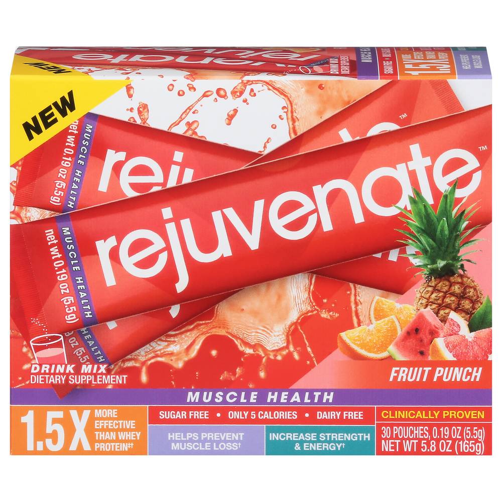 Rejuvenate Muscle Health Fruit Punch Drink Mix (30 ct, 0.19 oz)