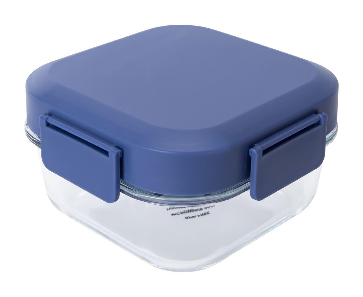 Glass Salad Container Navy