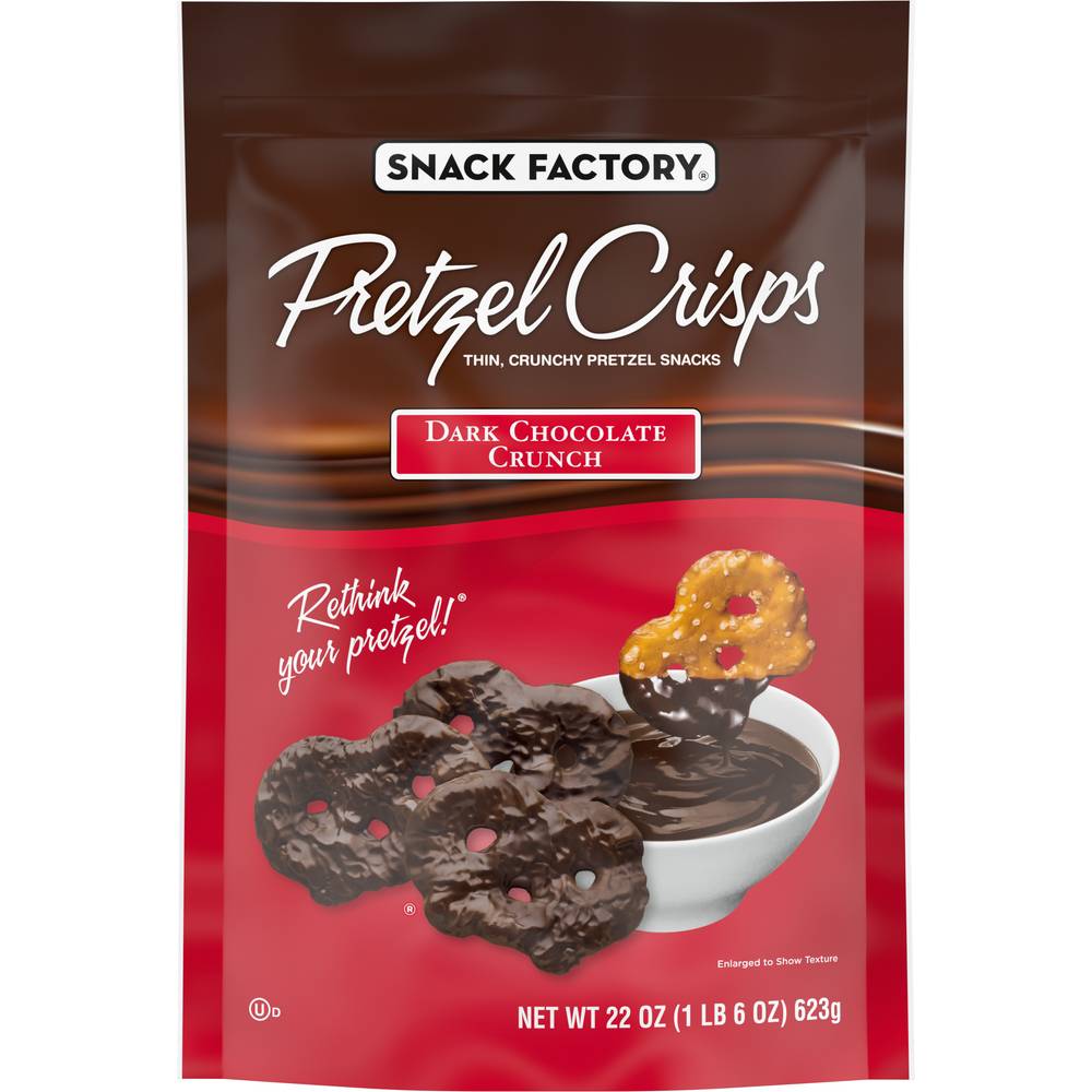 Snack Factory Pretzel Crisps (dark chocolate crunch)