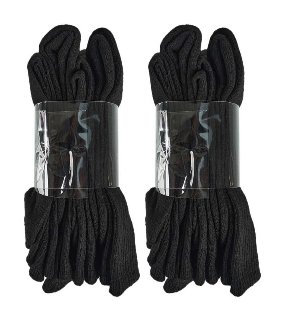 Zone Pro Half Cushion Crew Socks, Men, 6/12, Black (8 ct)