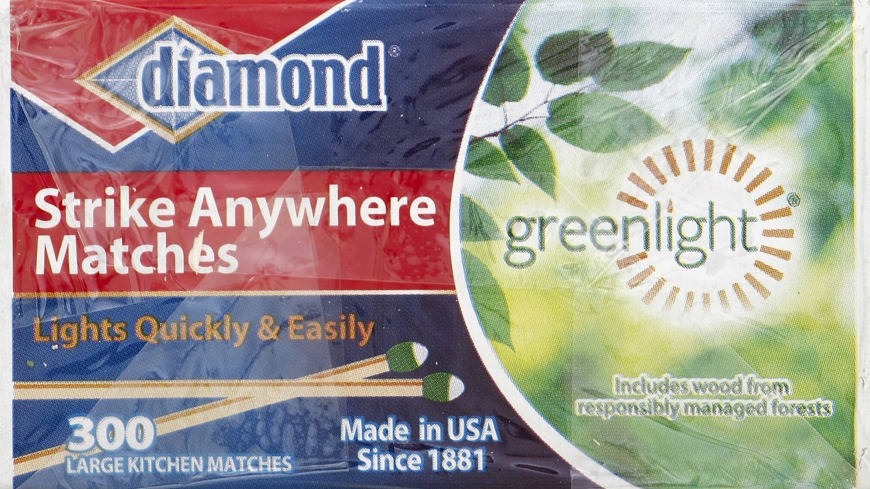 Diamond Greenlight Strike Anywhere Matches (3.2 oz)